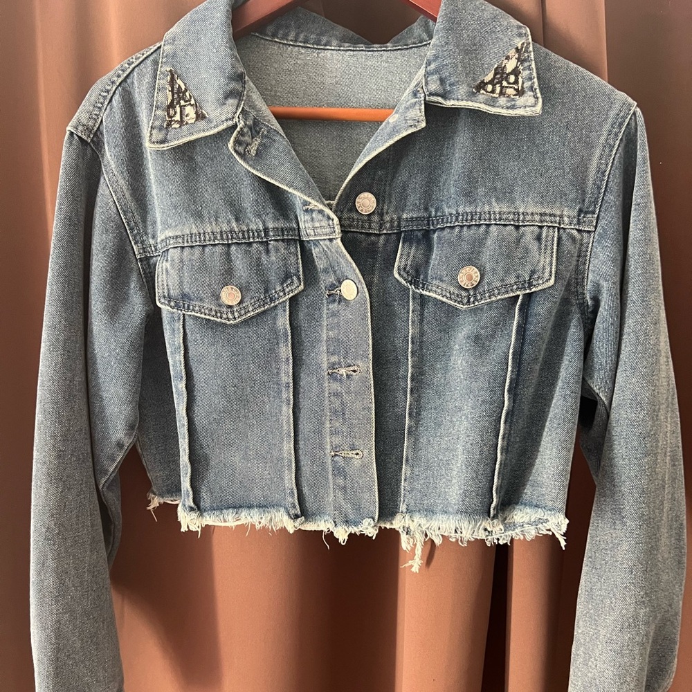 Christian Dior Authentic Upcycle Cropped Jean Jacket